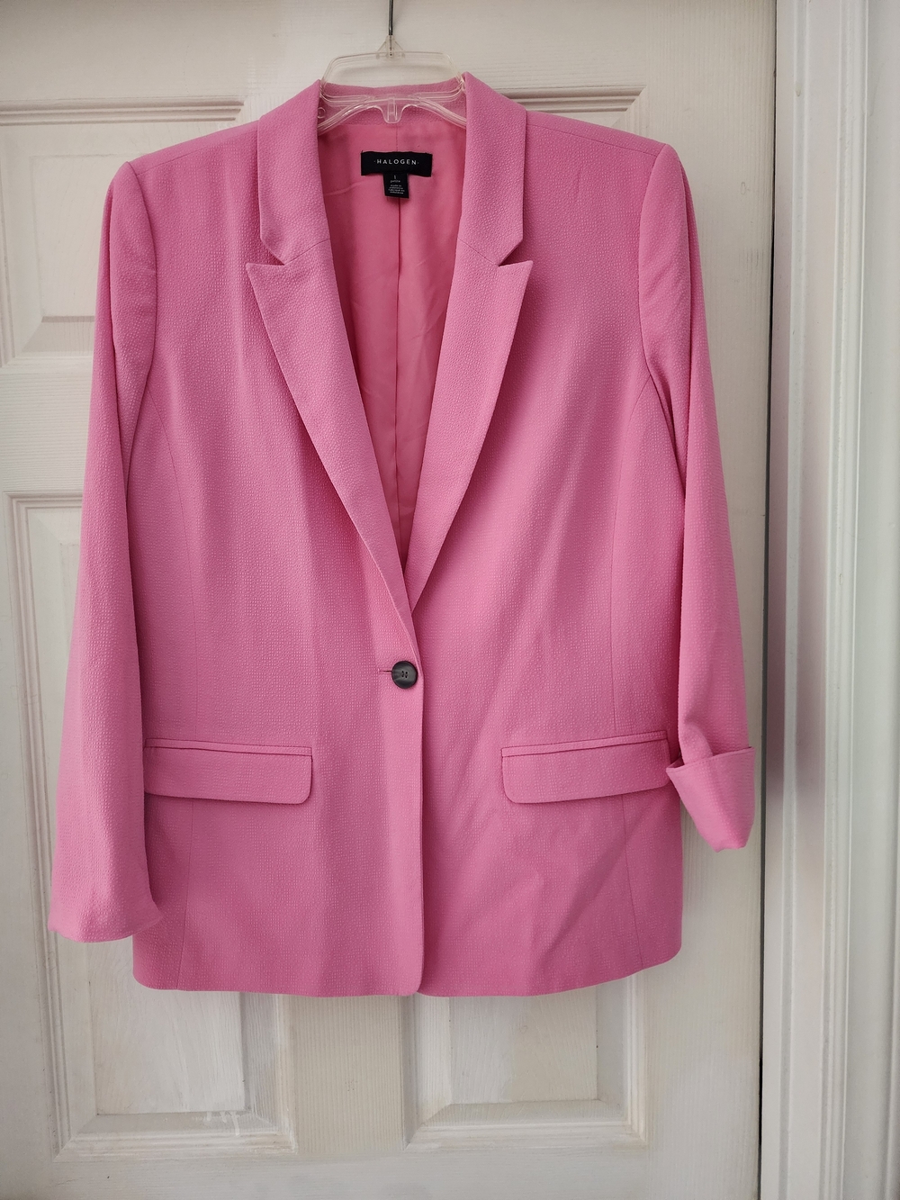 Halogen Bubblegum Pink Single-Button Blazer